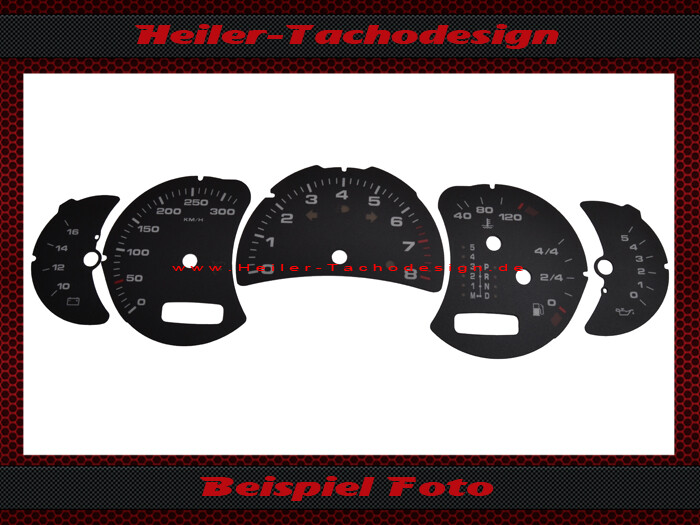 Tachoscheiben für Porsche 911 996 Tiptronic Facelift 200 Mph zu 320 Kmh