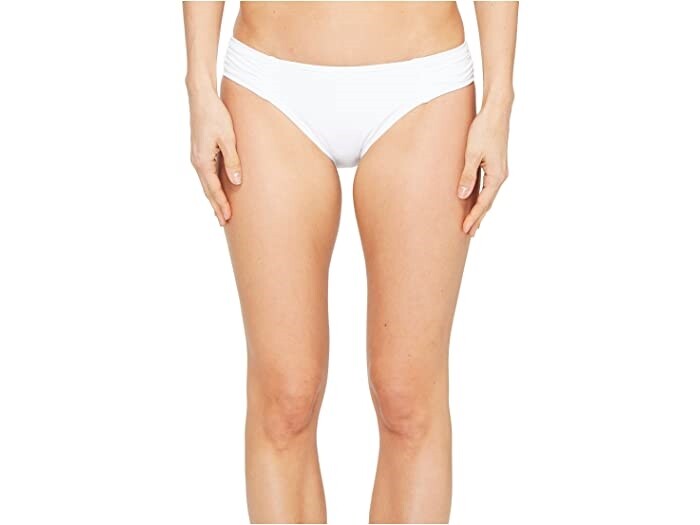 Tommy Bahama Womens 189865 Pearl Shirred Hipster Bikini Bottom Swimwear Size L