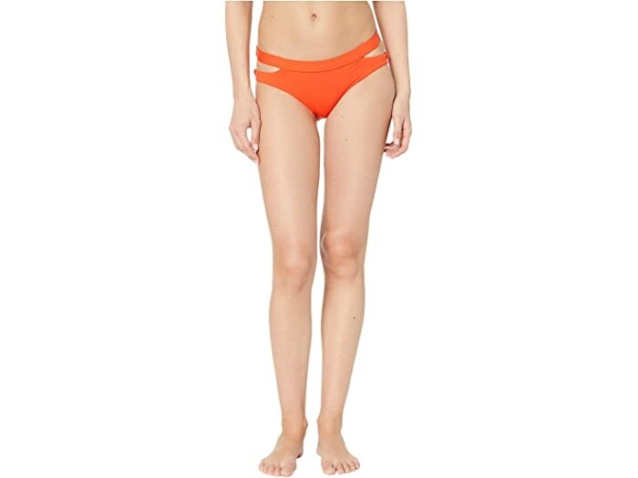 Seafolly Women's 237332 Full Coverage Bikini Bottom Tangelo Swimwear Size 10