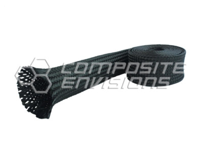Carbon Fiber Cloth Fabric Sleeve 0.75''/19mm Diameter 3k Aerospace 8.9oz 302gsm