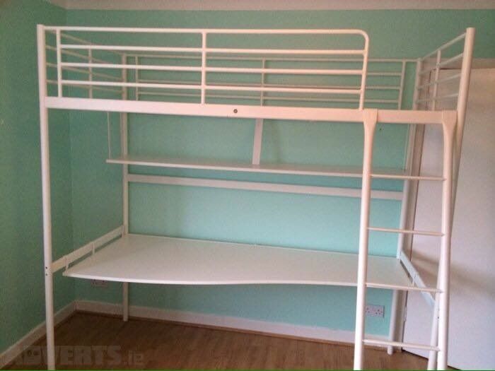 Ikea Tromso (silver) double loft bed with desk, shelf and mattress in Greenbank, Bristol Gumtree Ikea Tromso (silver) double loft bed with desk, shelf and mattress in Greenbank, Bristol Gumtree