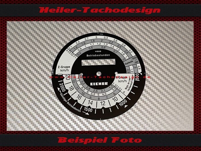 Tachoscheibe für Traktormeter Eicher Wotan II 3014