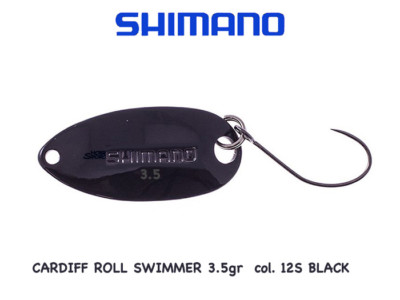 CARDIFF ROLL SWIMMER  SPOON  3,5 GR  col. 12S BLACK TROUT AREA SHIMANO JAPAN