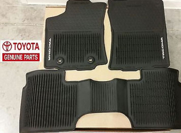 2016-2017 Toyota Tacoma D-Cab AT All Weather Floor Mats Genuine PT908-36164-20