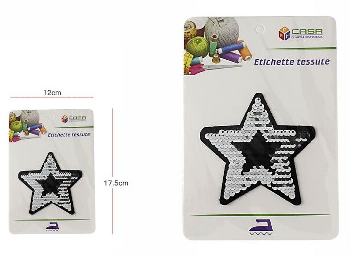 Toppa Patch In Tessuto Abbigliamento Ricamata Fantasia Stella 8cm dfh