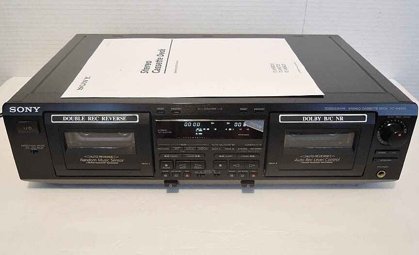 BELTS JUST REPLACED WORKING SONY TC-WE625 DUAL CASSETTE DECK