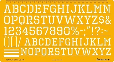 Isomars Lettering Stencil 115