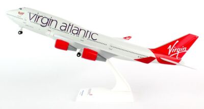 SkyMarks 672 Virgin Boeing 747-400 1/200 Scale Model with Gear