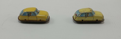 1964 TECHNOFIX 2 YELLOW CARS FOR LIFT GARAGE MADE IN WESTERN GERMANY