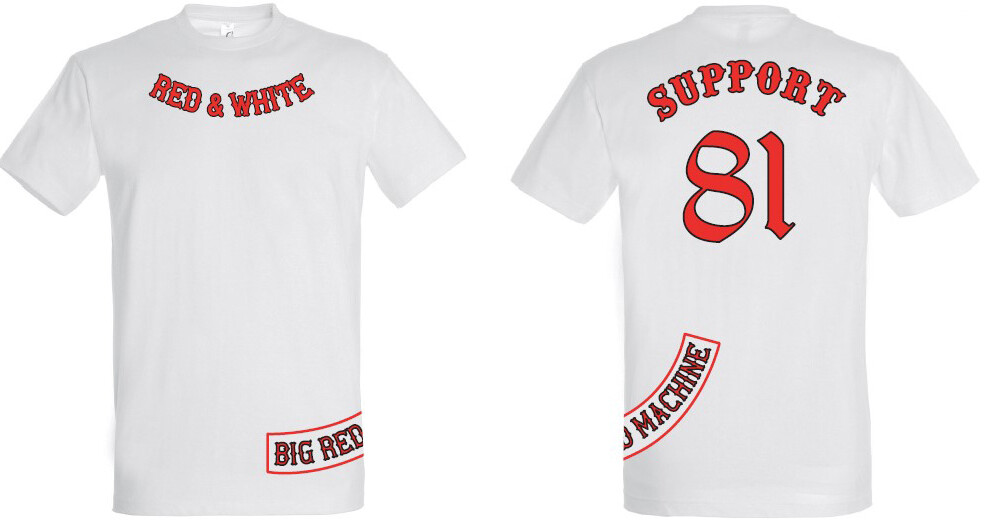 Red & White Support 81 パーカー Sサイズ 5th ヘルズ 01 Hells Angels 81 NorthSide Support81 Hoodie Big Red
