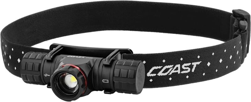 Coast XPH30R 1000 Lumen USB-C Rechargeable Dual Power Headlamp with Twist...