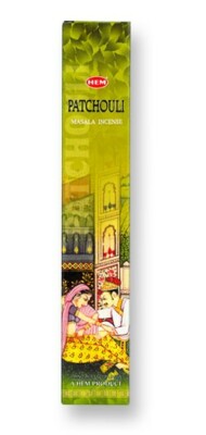 HEM Patchouli Natural Masala Hand Rolled Incense Sticks Contents 12 sticks
