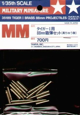 Tamiya 35189 Pz.kpfw.vi Tiger I Brass Projectiles 1:3 5