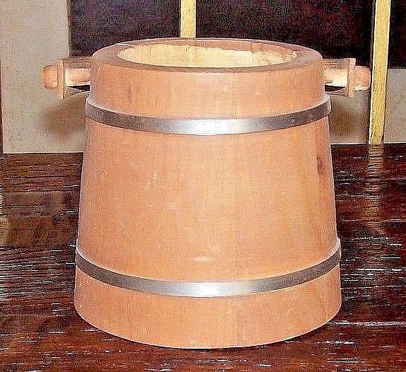BASKETVILLE PUTNEY VERMONT SMALL SIZE FIRKIN w/TOP HANDLE EXCELLENT CONDITION
