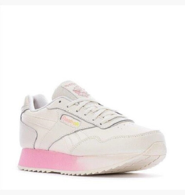 REEBOK HARMAN RIPPLE PLATFORM LACEUP SNEAKER WOMEN SHOES BEIGE/PINK SIZE 8.5 NEW