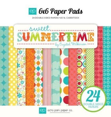 ECHO PARK ''SWEET SUMMERTIME'' 6X6 PAPER PAD SPRING SUMMER SCRAPJACK'S PLACE
