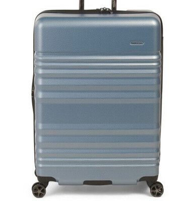 TRAVELERS CHOICE 28in Blue Striped Hardcase Expandable 8 Wheel Spinner Free Ship
