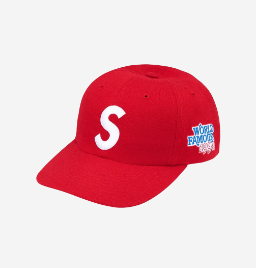 Supreme World Famous S Logo 6-Panel Red - 25SS, (100
