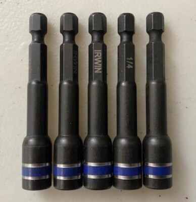 Irwin 1837546 Impact Nutsetters Lobular Design Mag 1/4'' x 2-9/16'' 5pcs.