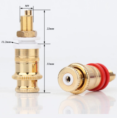 2/4/8PCS HiFi CMC Copper Binding Posts Audio Banana Jack Socket Speaker Terminal