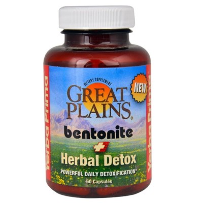 Yerba Prima Great Plains Bentonite & Herbal Detox - 60 capsules