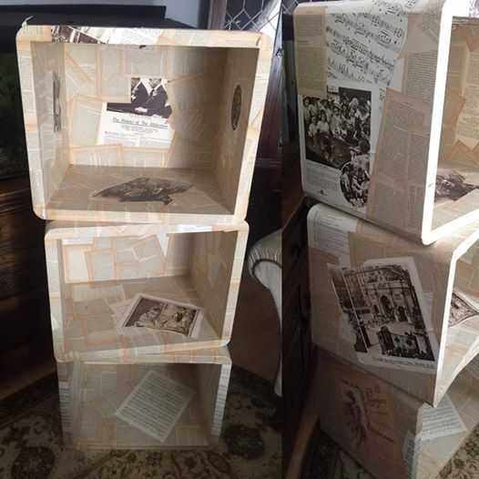 Vintage upcycled cube storage / shelving / shelfs / storage unit in