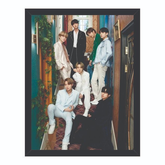 BTS フォトフレーム BTS Photo Frame Synthetic Wood & Paper For Home and Office