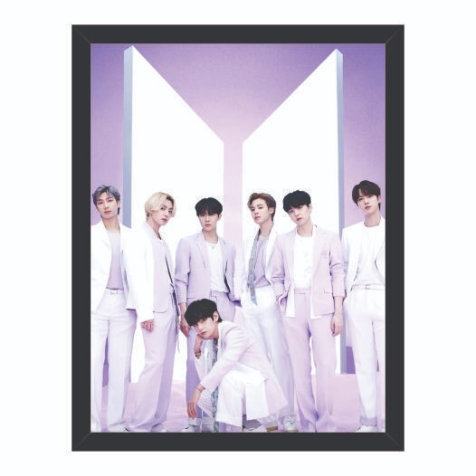 BTS Photo Frame Synthetic Wood & Paper For Home and Office