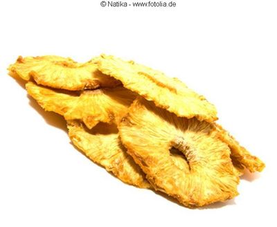 1kg getrocknete Ananasringe, UNBEHANDELT, natur
