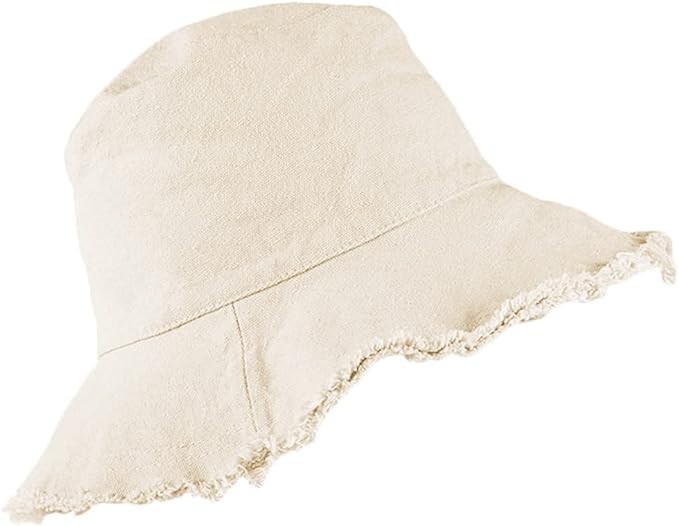 Sun Protection Cotton Beach Sun Hat Summer Wide Brim(3.2inch Brim)