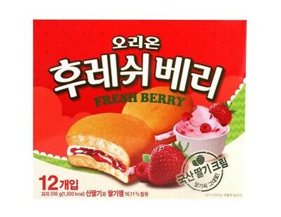 Korean Snack ORION FRESH BERRY 336g Soft Strawberry Cream Cake Steady Selling
