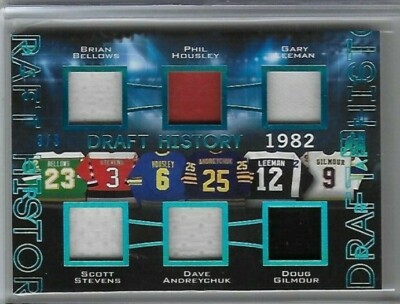 Draft History jersey 1982 /3 ITG Leaf DH-05 Bellows Housley Stevens Gilmour 