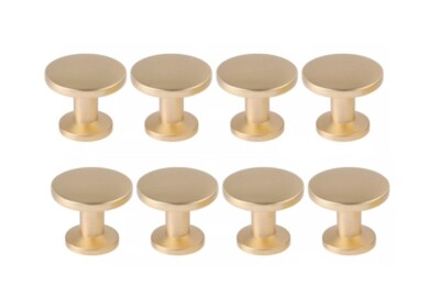 8 Pcs Luxury Gold Cabinet Knobs Brushed Brass Drawer Knob Pulls Kitchen Hardware