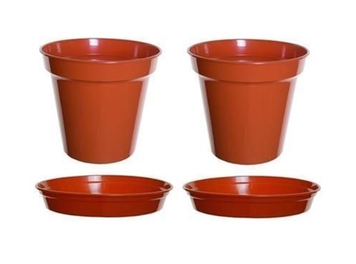 Whitefurze G04018 Set di 3 Fiori di Colore 15 vasi di Terracotta cm Utensili per