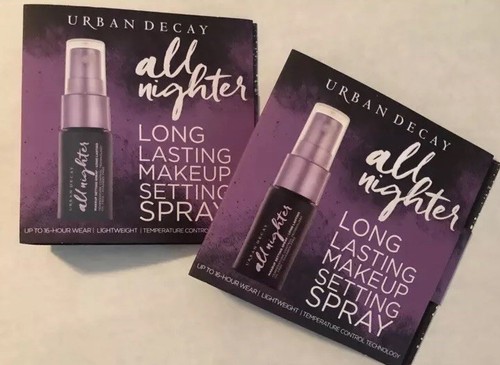 2 URBAN DECAY All Nighter Makeup Setting Spray .5oz 15mL Travel Size Long Last