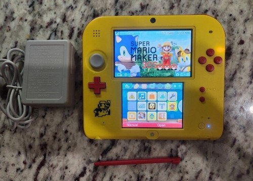 Nintendo 2DS Super Mario Maker Yellow Red NTSC U C eBay
