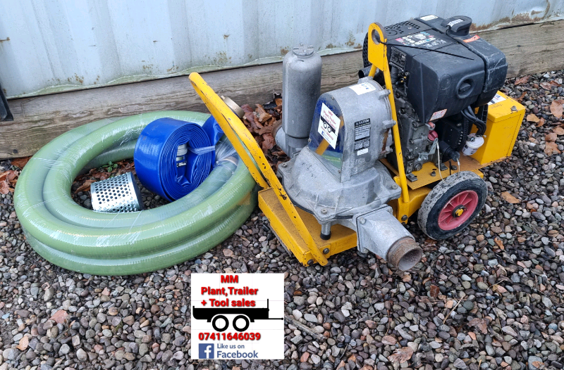 Hatz / wacker 3" diesel diaphragm water pump with hoses £1250+vat in
