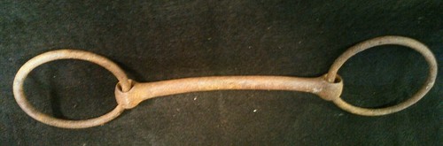 Antique Vintage Primitive Barn Western Horse Bite