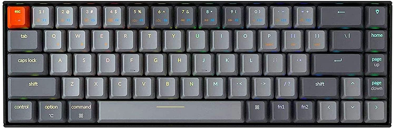 Keychron K6 Mechanical Keyboard 65% Compact 68 Key Wireless Gaming Keyboard, RGB