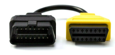 OBD 2 II Adapter GELB yellow kompatibel mit  FIAT Alfa Romeo Lancia  16 Pol