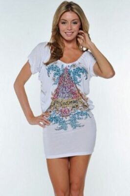 Elan Mosaic Print  Cotton Poly Dress Casual /Beach Resort Wear msrp 69.99