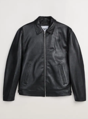 Zara man 2025 leather jacket price