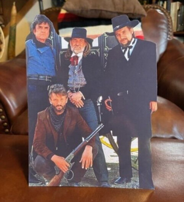 Willie Nelson, Johnny Cash, Waylon Jennys & Kris Kristofferson Standee 10'' Tall