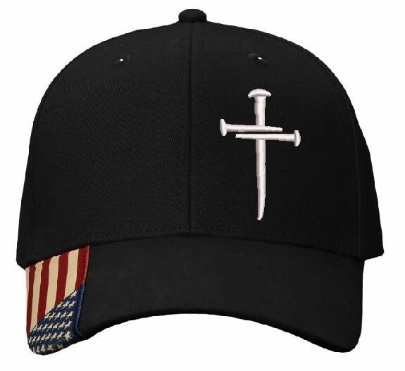 3 Nails Christian Embroidered Hat - Jesus Hat Various Color Choices Christ Hat