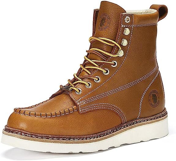 Soft Toe Wedge Boots Genuine Leather