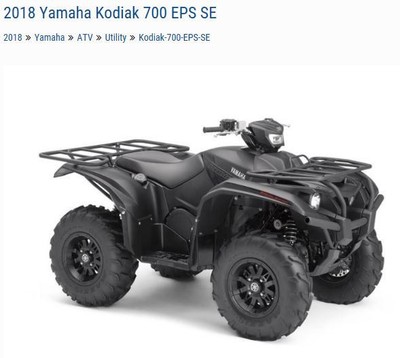 2018 Yamaha Kodiak 700 EPS Black