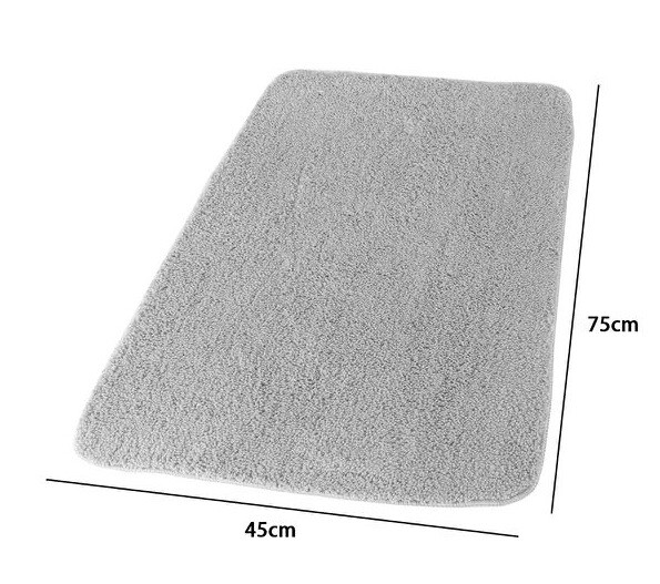 Tappeto Tappetino Per Bagno Arredo 45x75cm Grigio dfh