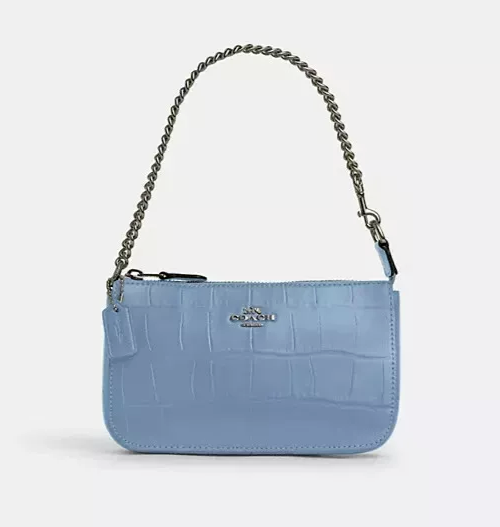 Coach Nolita 19 Cornflower Embossed Leather Wristlet