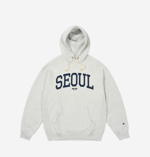 【Palace x Champion Shop】 Hood Seoul Grey Marl - 25SS Palace x Champion Shop Hood Seoul Grey Marl - 25SS, (100