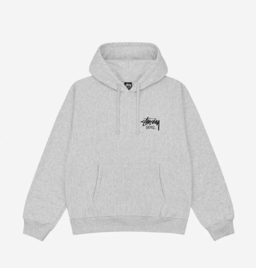 Pre-owned Stussy 2024 Stock Seoul Hood Ash Heather, 100% Authentic